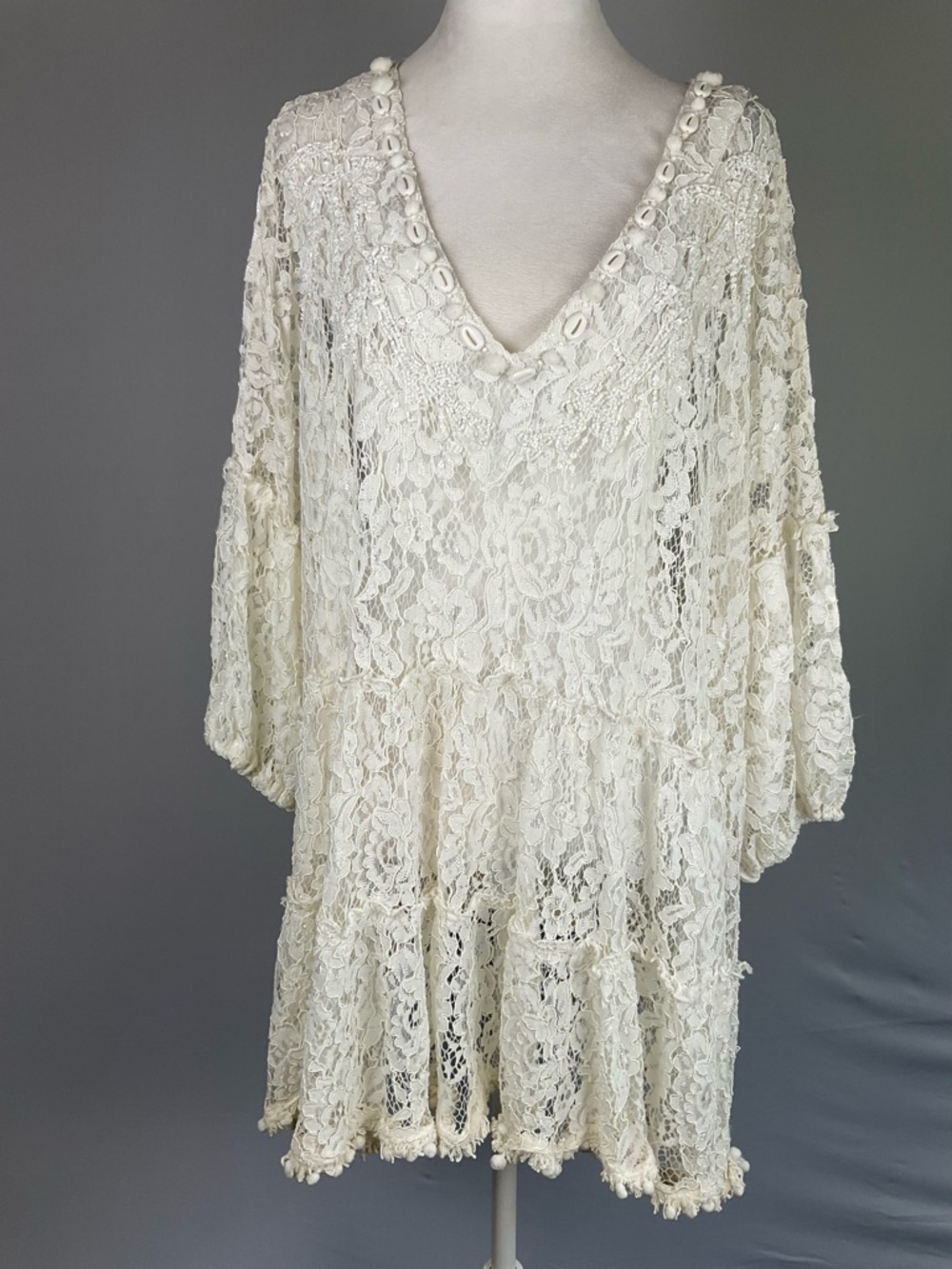 NWT Antica Sartoria Giacomo Cinque Lace Tunic Cover Up Boho Bridal Resort - Picture 8 of 16